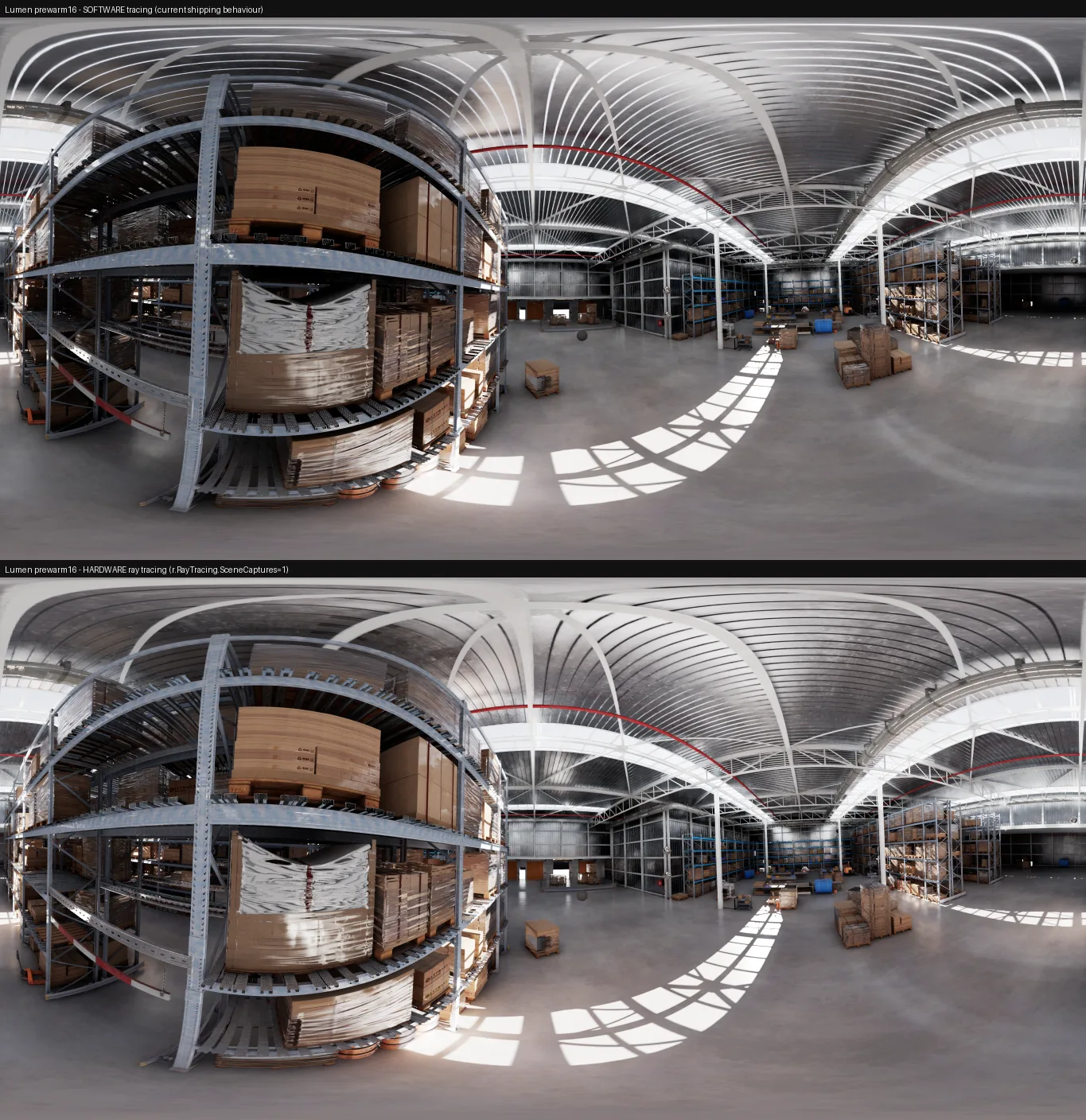 同一场景的 360° 全景采集结果